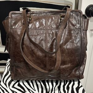 Frye Rich Brown Leather Tote